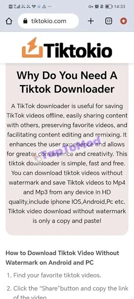 Tiktokio for Android