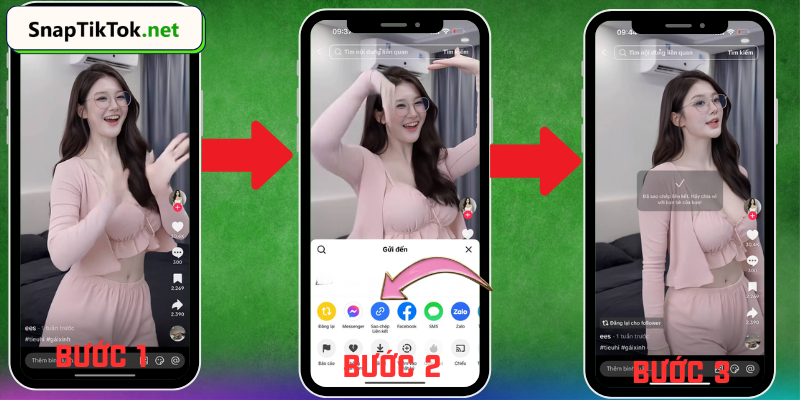 Nhấn vào biểu tượng để sao chép link