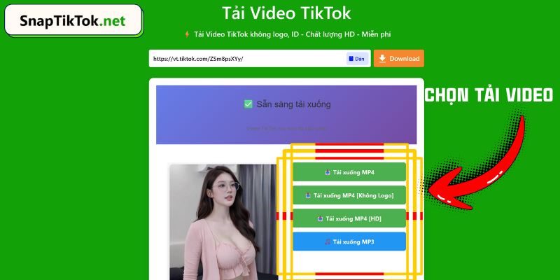 Chỉ 1s tải video về máy